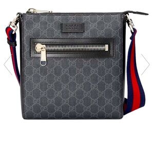 GUCCI SMALL BLACK MESSENGER BAG NWOT AUTHENTIC